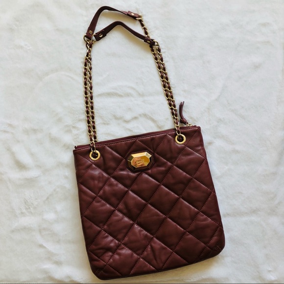 Dkny Handbags - DKNY Genuine Leather Quilted Shoulder Bag